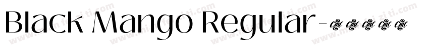 Black Mango Regular字体转换